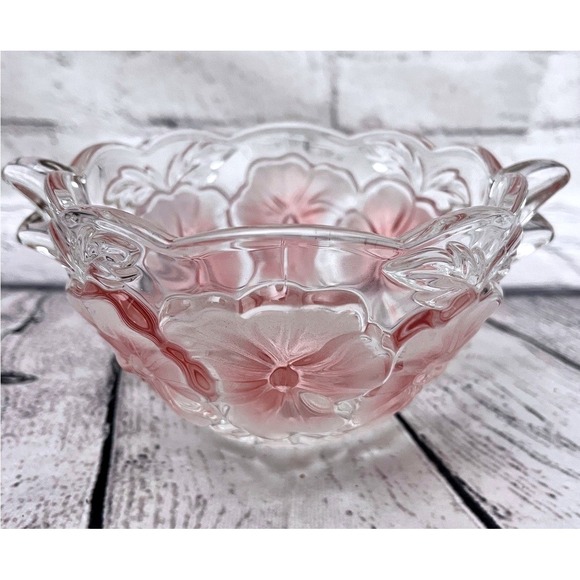 Vintage Mikasa Studio Nova Pansy Bouquet Small Pink Floral Bowl 5 inch - Picture 1 of 4